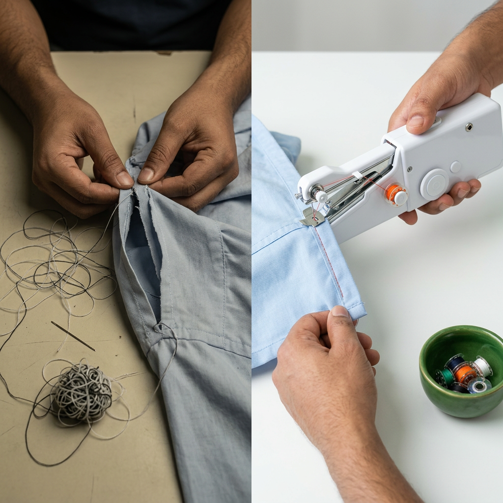 QuickStitch Mini Sewing Machine – Portable Electric Stitching Machine for Easy Repairs