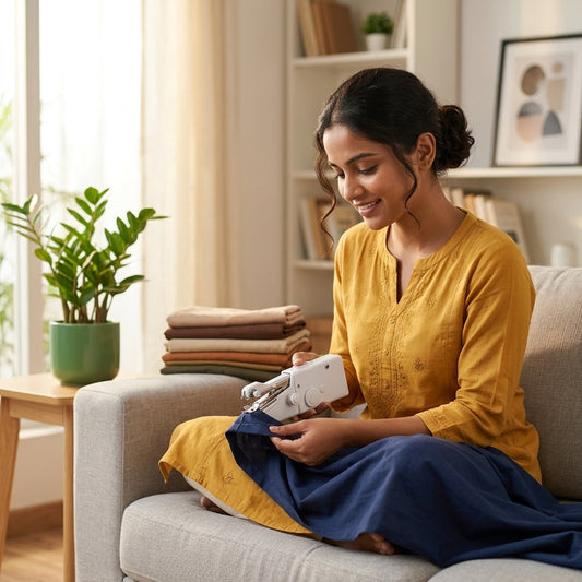 QuickStitch Mini Sewing Machine – Portable Electric Stitching Machine for Easy Repairs